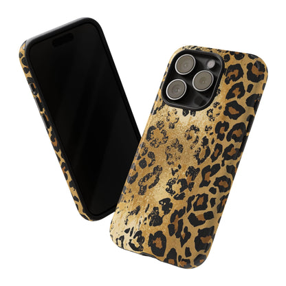 Leopard Print Tough Phone Case — Durable Protective iPhone Cover