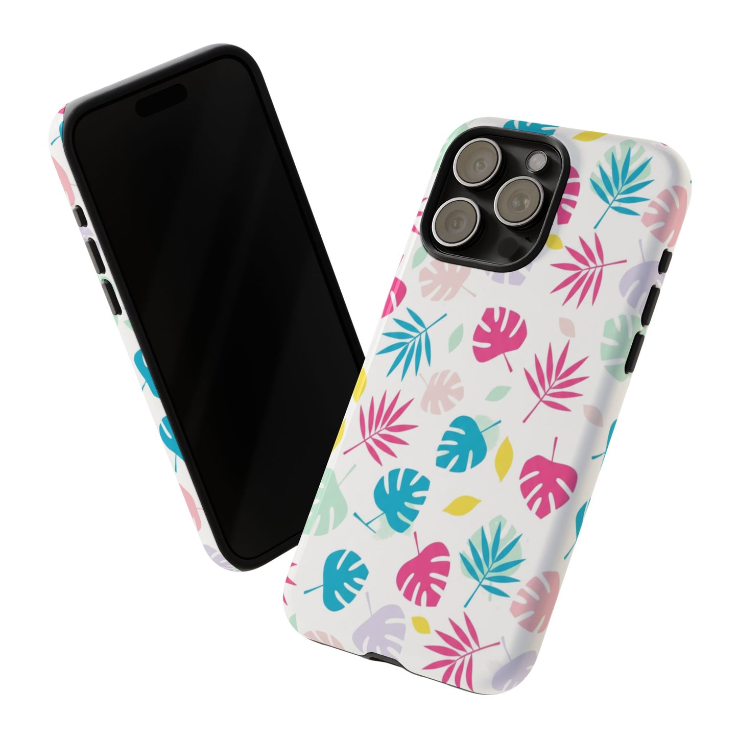 Tropical Leaf Phone Case — Colorful Pastel Monstera & Palm iPhone Case
