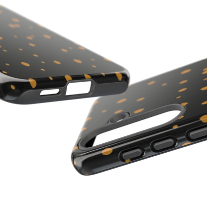 Black & Gold Dot Tough Phone Case — Protective Sparkle Pattern