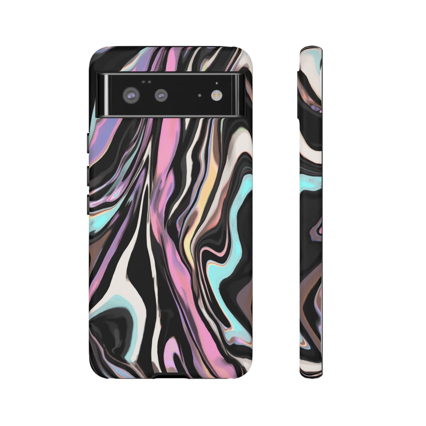 Abstract Marble Tough Phone Case — Pastel Swirl Protective Cover