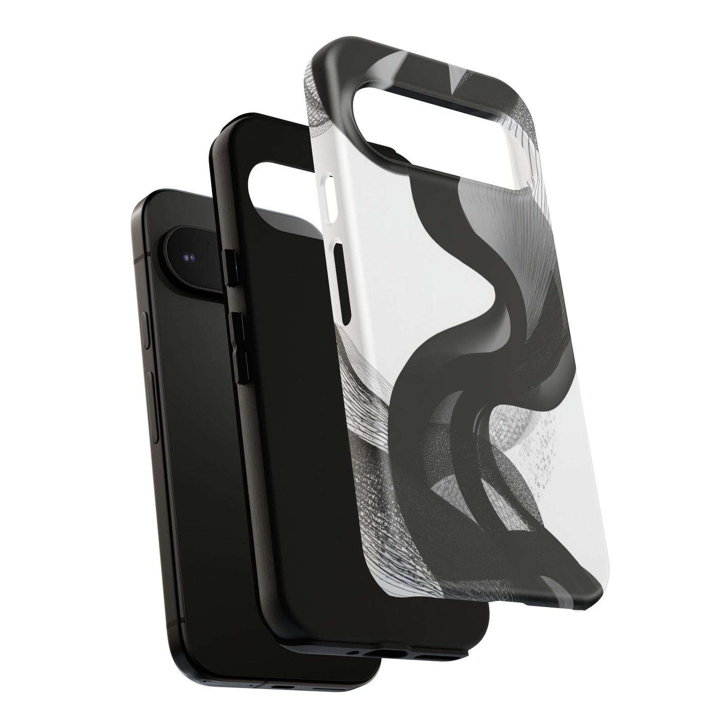 Phone Case — Monochrome Abstract Protective Cover