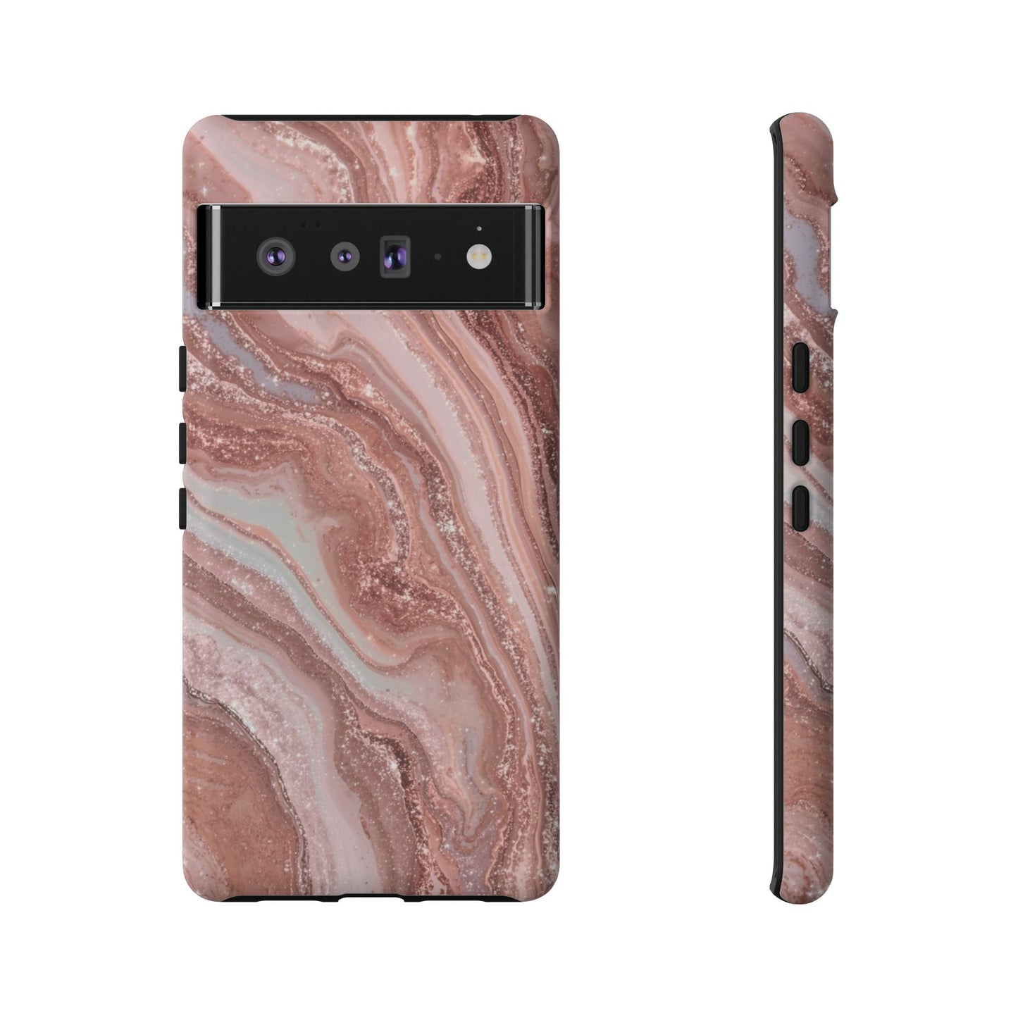 Rose Gold Marble Tough Phone Case