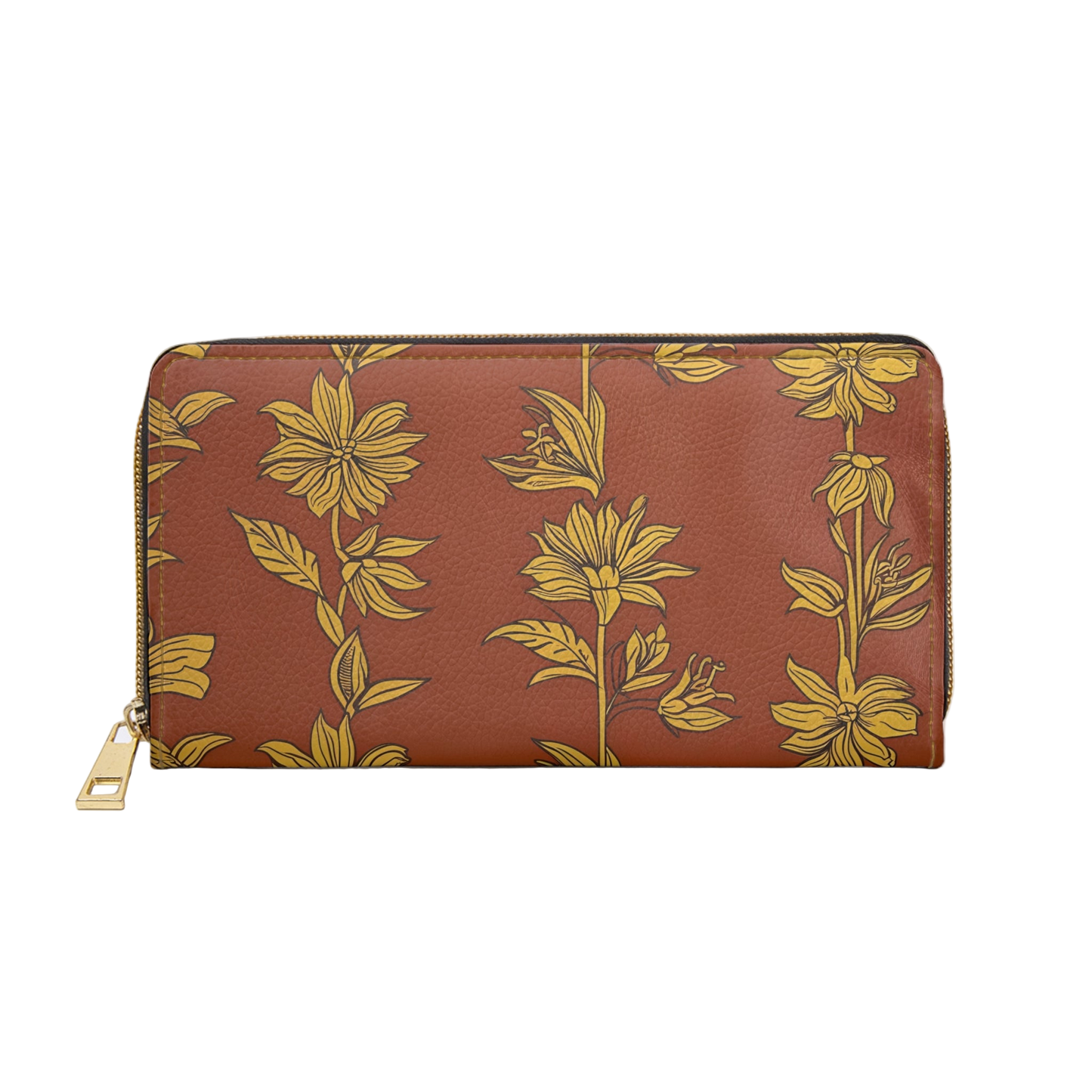 Women's Vegan Wildflower Wallet - Everyday Zipper Wallet