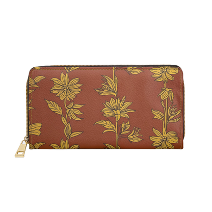 Women's Vegan Wildflower Wallet - Everyday Zipper Wallet