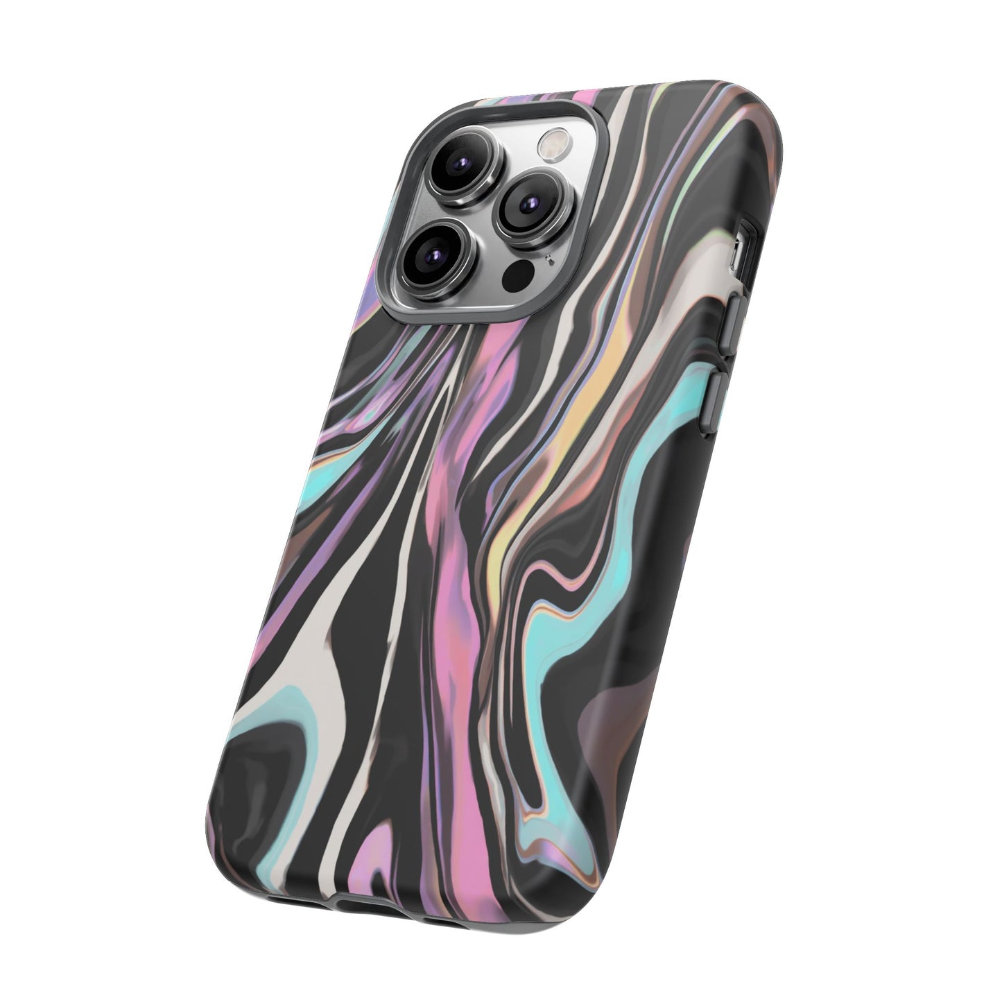 Abstract Marble Tough Phone Case — Pastel Swirl Protective Cover