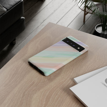 Pastel Watercolor Stripe Tough Phone Case