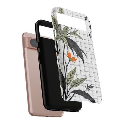 Floral Woven Tough Phone Case — Protective Botanical iPhone Cover