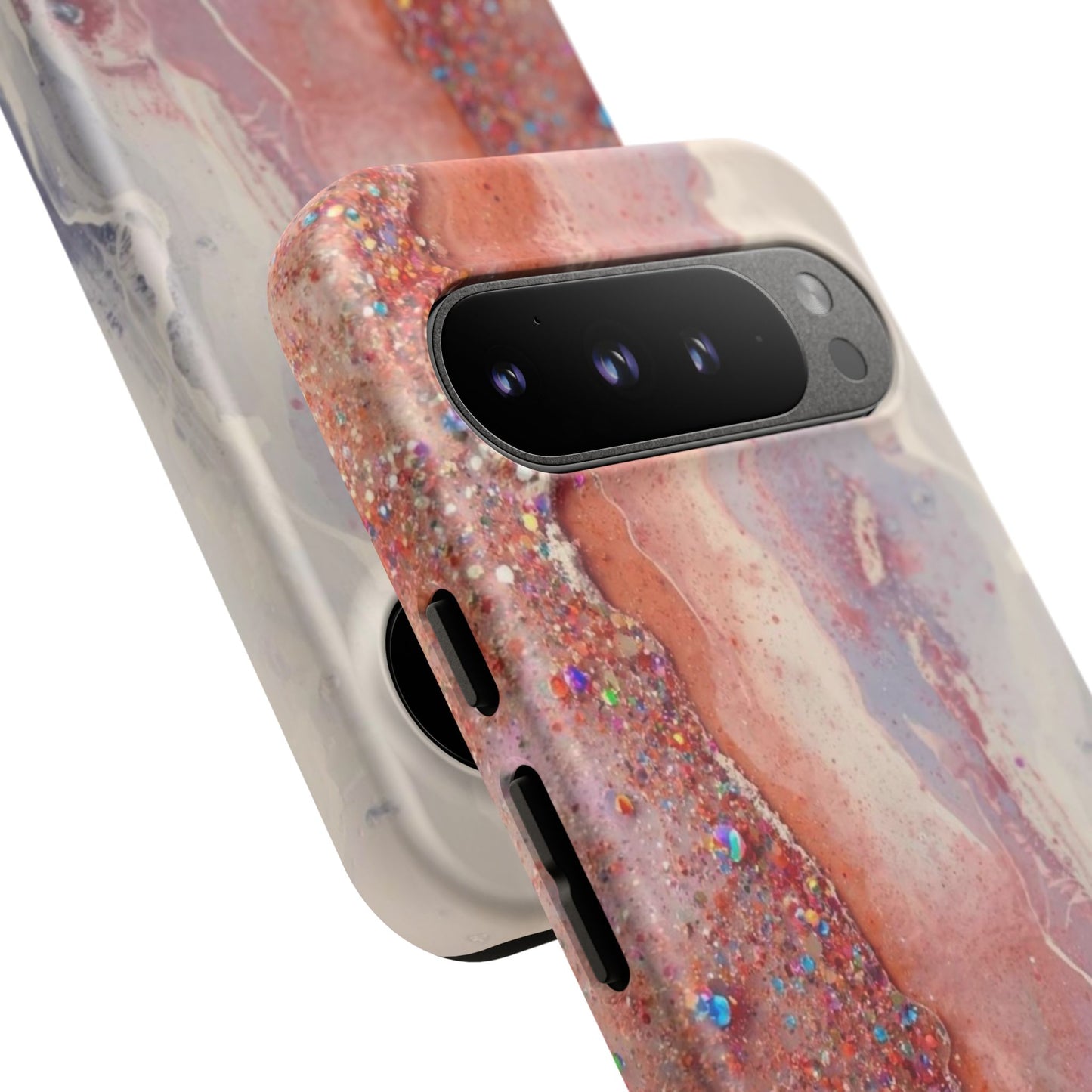 Marbled Rose Gold Galaxy Phone Case — Protective Tough Case