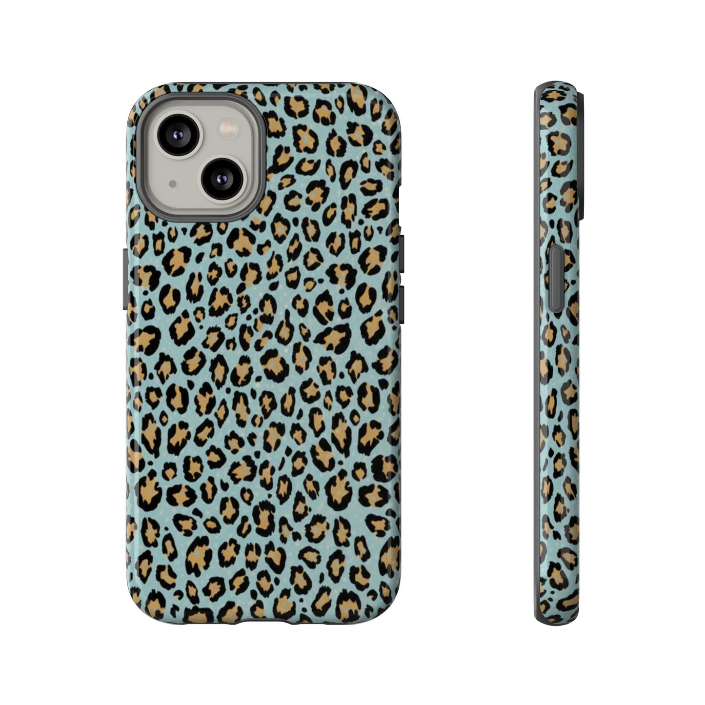 Leopard Print Tough Phone Case - Blue Cheetah Protective Cover