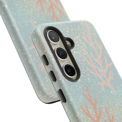 Seafoam Sparkle Phone Case – Coral & Seashell Tough Case