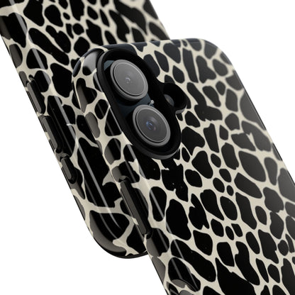 Black and White Cowhide Phone Case — Protective Tough Case