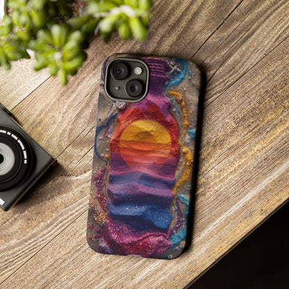 Phone Case — Colorful Sand Art Sunset Tough Protective Case