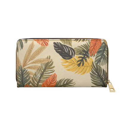 Women's Autumn Wallet - Botanical Zipper Wallet