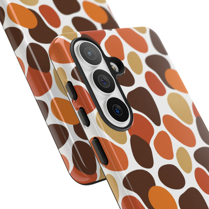 Phone Case — Retro Pebble Pattern in Warm Autumn Colors