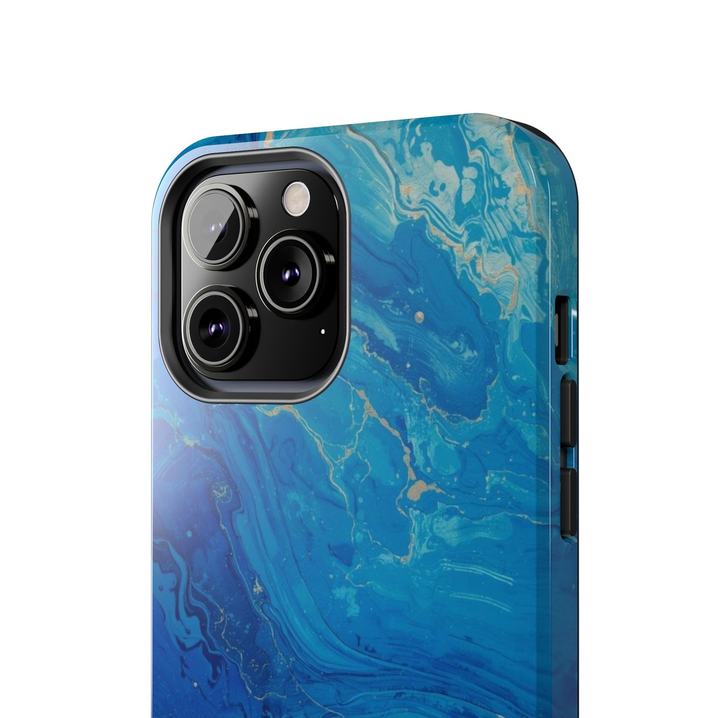 Blue Ocean Pebble Tough Phone Case — Protective Artistic Marble Design