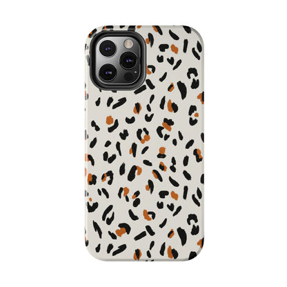 Leopard Print Tough Phone Case — Stylish Protective iPhone Cover