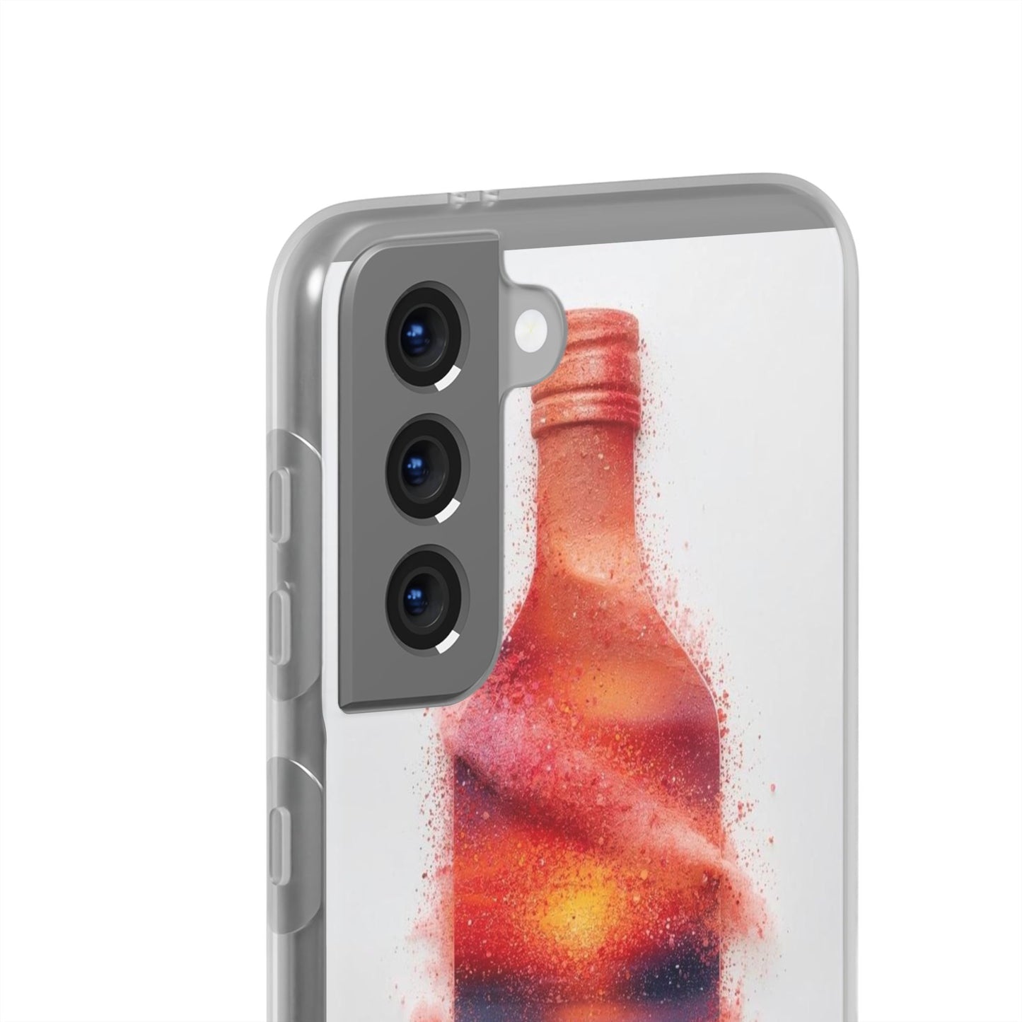 Galaxy Bottle Phone Case — Abstract Cosmic Beverage Design Flexible Case