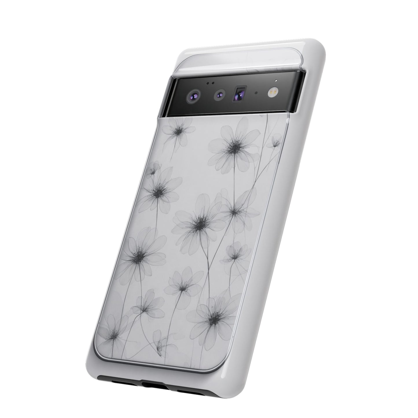 Tough Case — Black & White Floral Tough Phone Case