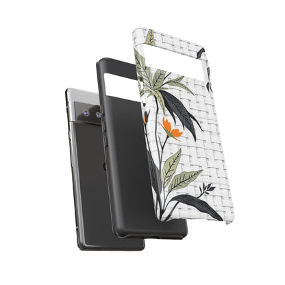 Floral Woven Tough Phone Case — Protective Botanical iPhone Cover