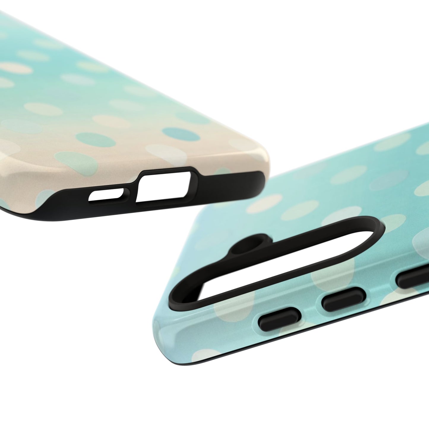 Abstract Palm Tough Phone Case — Minimal Coastal Blue Protective Cover