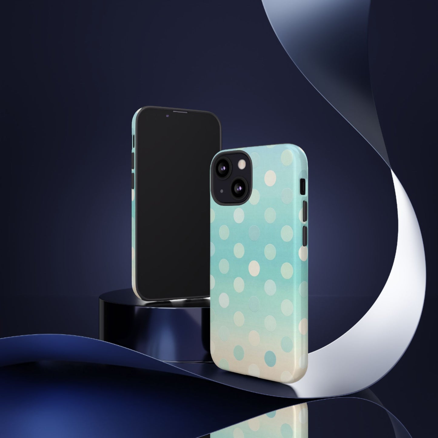 Abstract Palm Tough Phone Case — Minimal Coastal Blue Protective Cover
