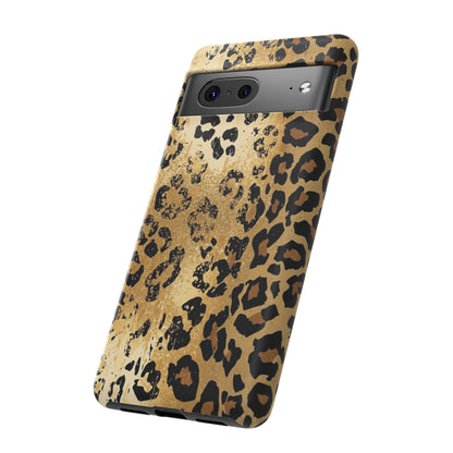 Leopard Print Tough Phone Case — Durable Protective iPhone Cover