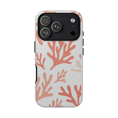 Coral Reef Pattern Tough Phone Case — Pink Beachy Protective Cover