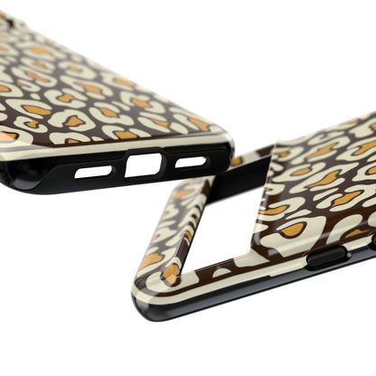 Leopard Print Tough Phone Case — Durable Protective iPhone Cover