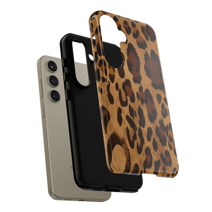 Leopard Print Tough Phone Case — Durable Animal Print Protective Cover