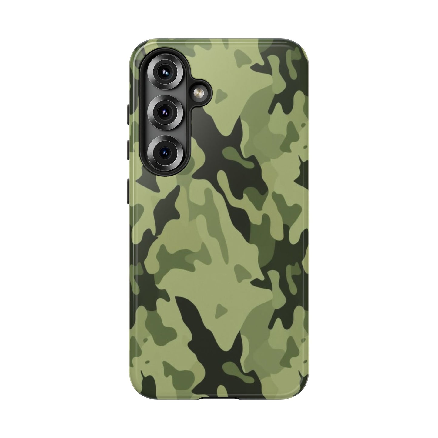 Camo Tough Phone Case — Military Green Protective iPhone Cover