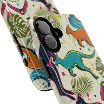 Tough Cases — Colorful Surfing Kangaroo Phone Case