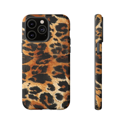 Leopard Print Tough Phone Case – Rugged Protective iPhone Cover