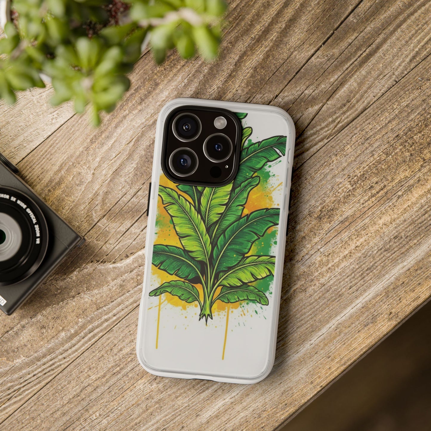 Tropical Banana Leaf Phone Case — Vibrant Green Plant Protector