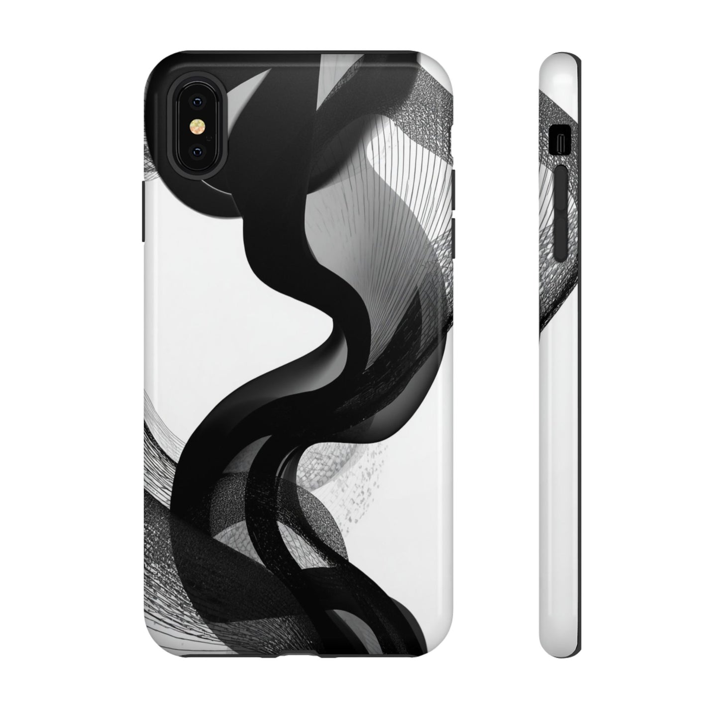 Phone Case — Monochrome Abstract Protective Cover