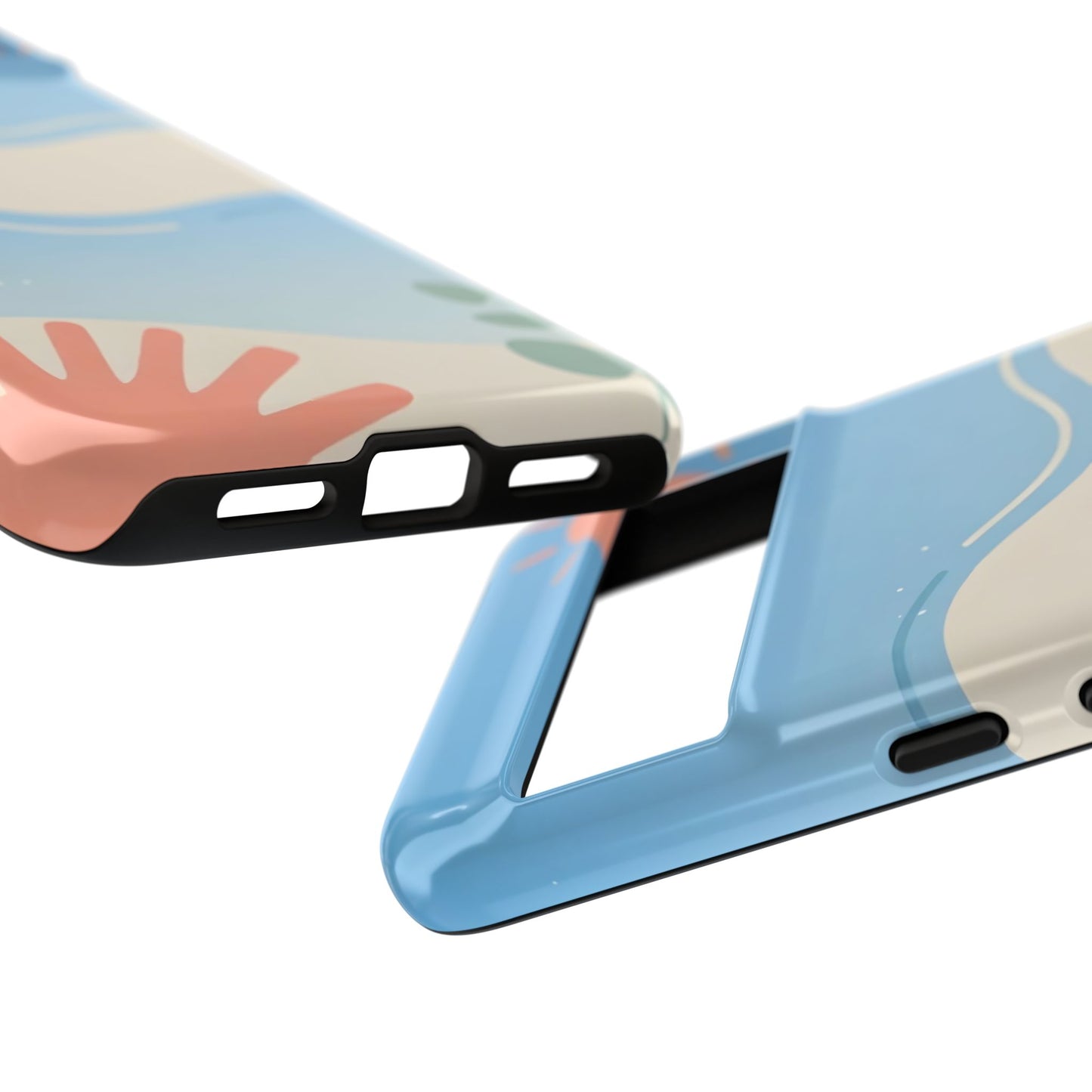 Beach Waves Tough Phone Case — Summer Sun & Seashell Protective Cover