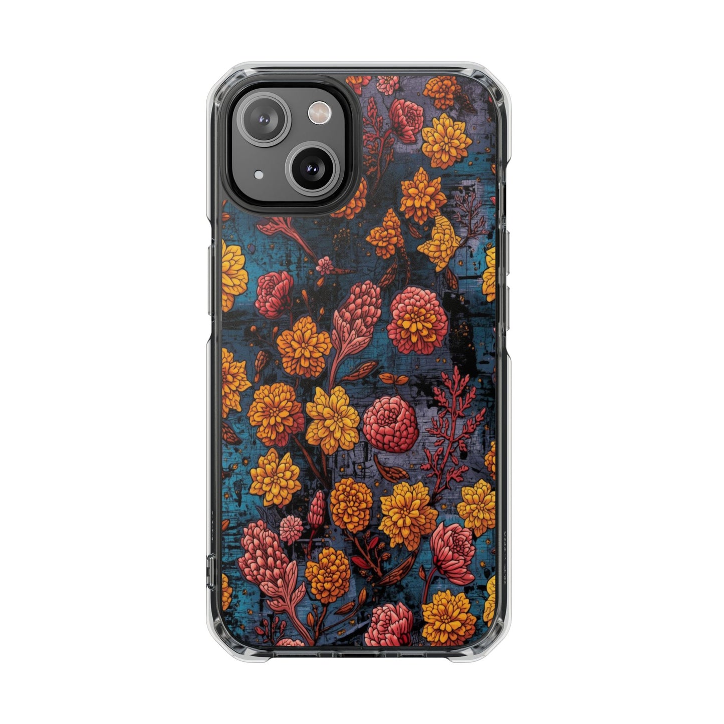 Clear Magnetic Impact Phone Case — Autumn Floral Pattern