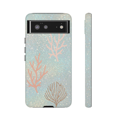 Seafoam Sparkle Phone Case – Coral & Seashell Tough Case