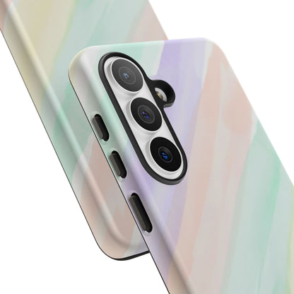 Pastel Watercolor Stripe Tough Phone Case