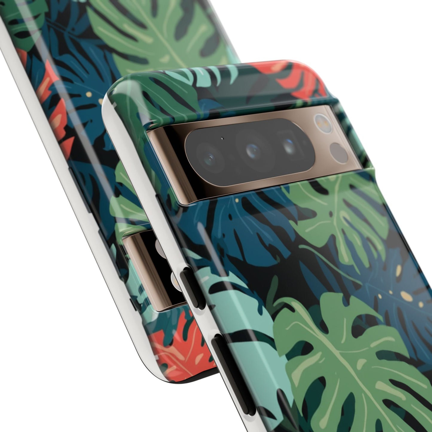 Tropical Monstera Phone Case — Colorful Leaf Protective Tough Case