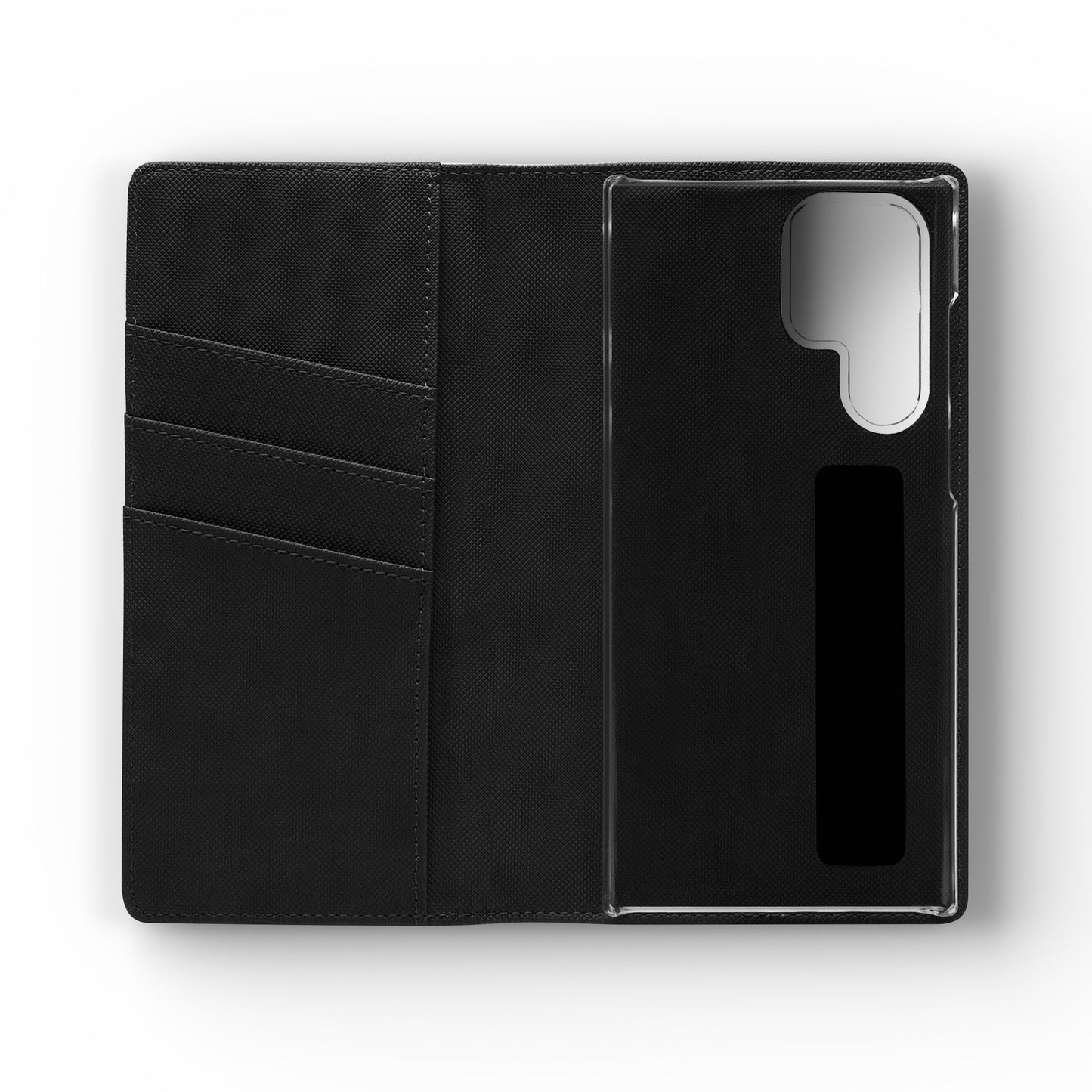Checkered Flip Phone Case – Black & Cream Retro Grid Wallet Case