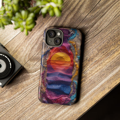Phone Case — Colorful Sand Art Sunset Tough Protective Case