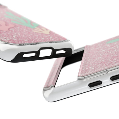 Pink Glitter Seaweed Tough Case - Sparkle Protective Phone Cover
