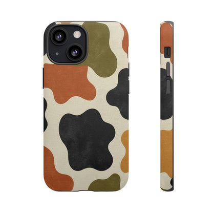 Retro Abstract Camouflage Phone Case — Earth Tone Tough Case