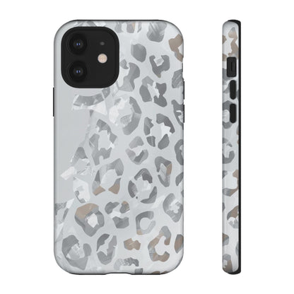 Silver Leopard Tough Phone Case
