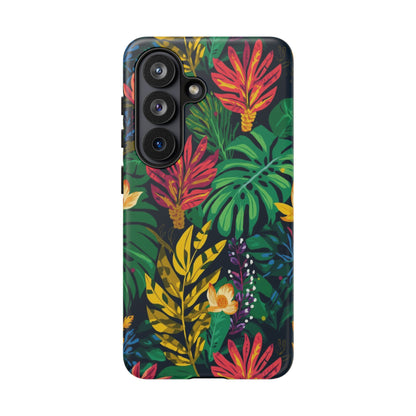 Tropical Floral Phone Case — Vibrant Jungle Leaf Protective Cover