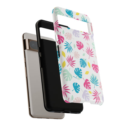 Tropical Leaf Phone Case — Colorful Pastel Monstera & Palm iPhone Case