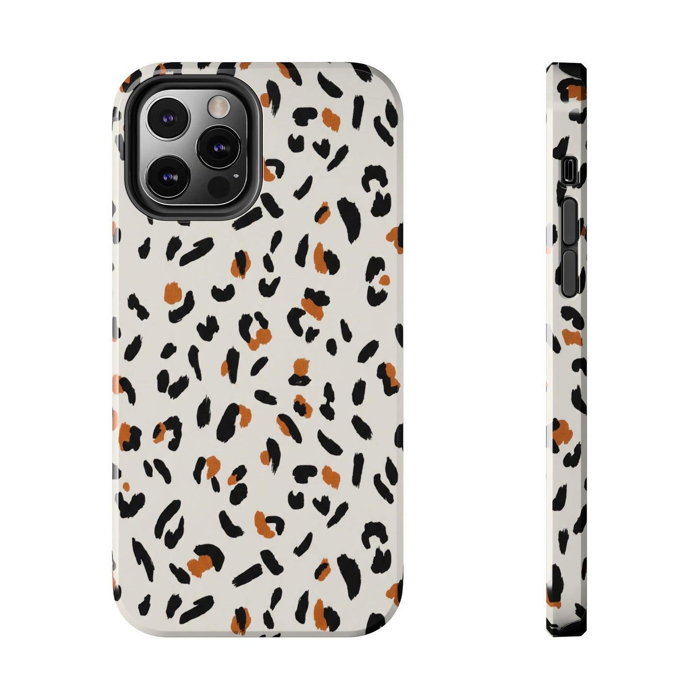 Leopard Print Tough Phone Case — Stylish Protective iPhone Cover