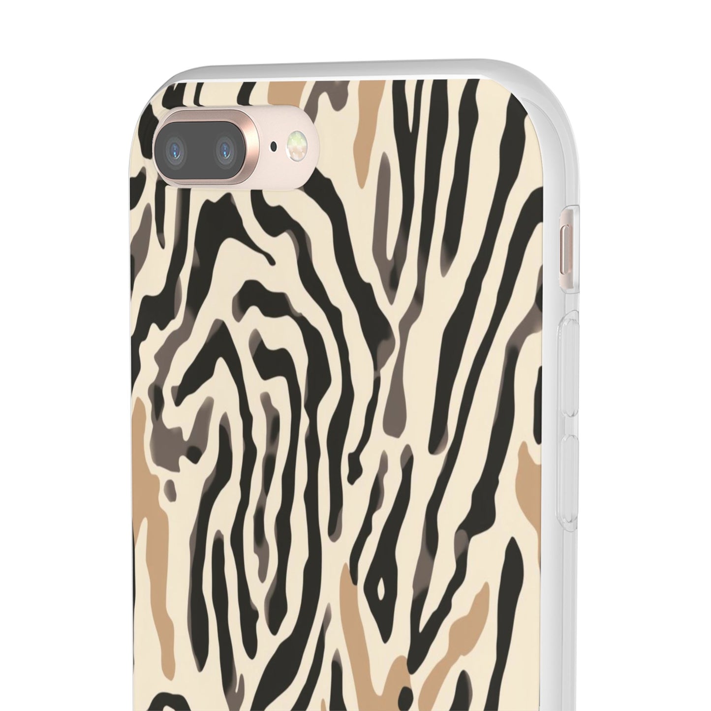 Zebra Stripe Phone Case – Neutral Animal Print Flexi Case