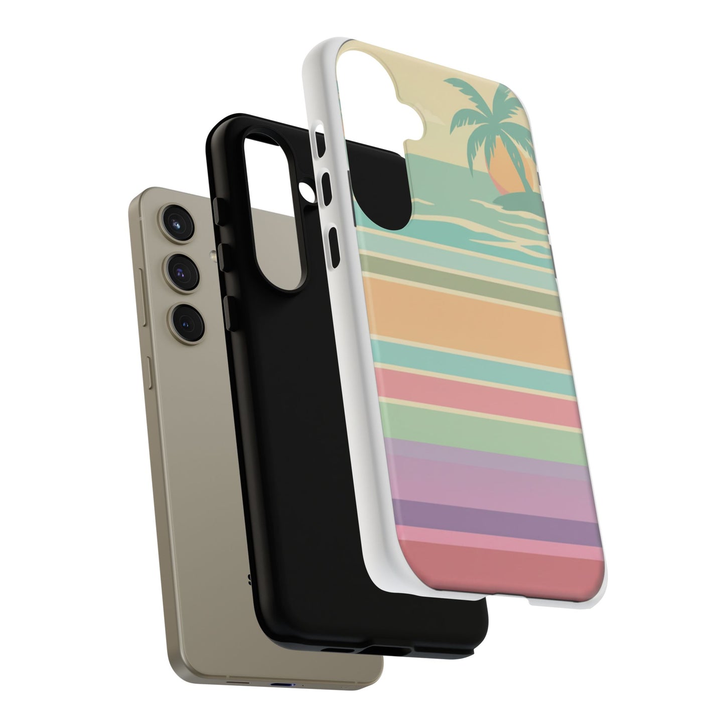 Tough Case — Retro Pastel Sunset Palm Tree Phone Case