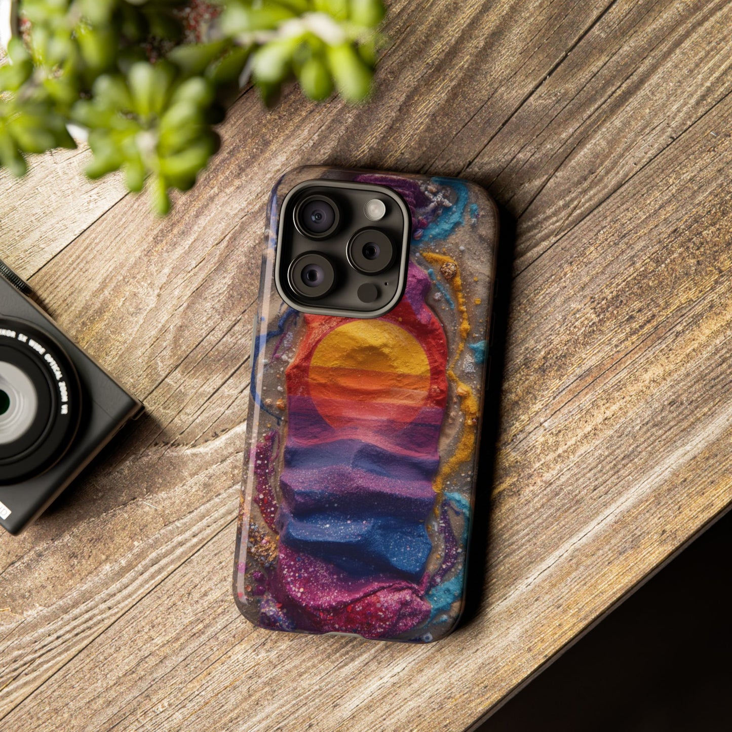 Phone Case — Colorful Sand Art Sunset Tough Protective Case